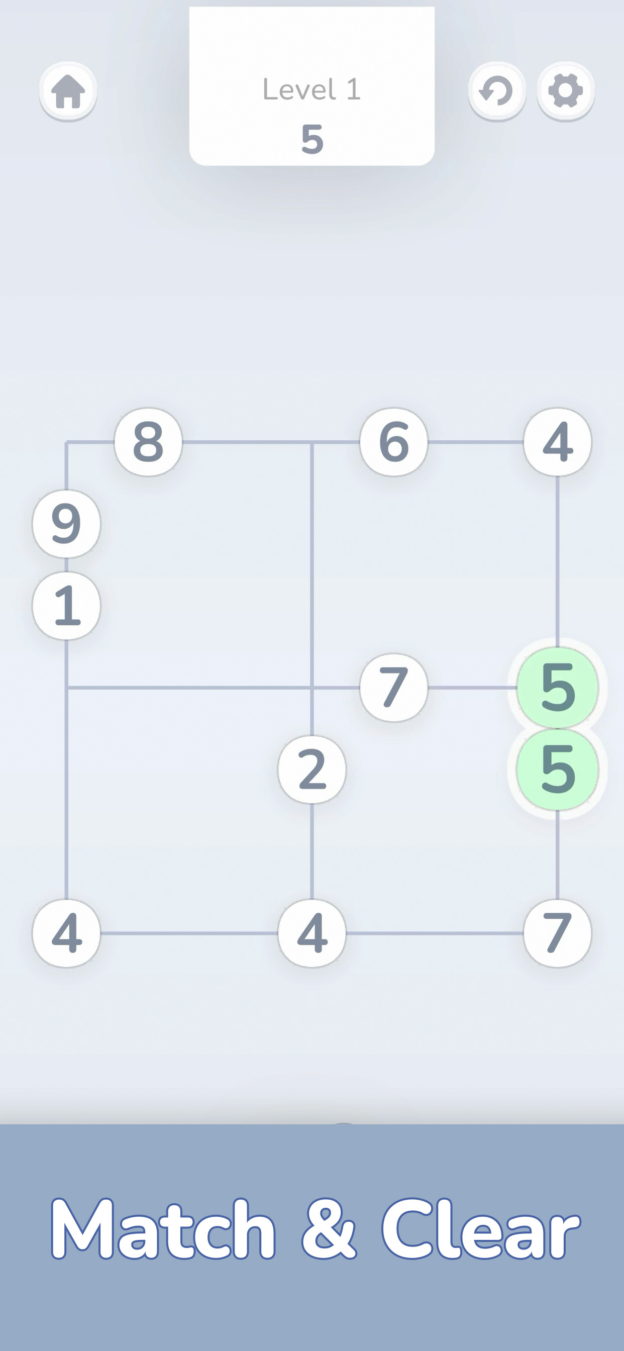 Number Path puzzle board with glowing nodes