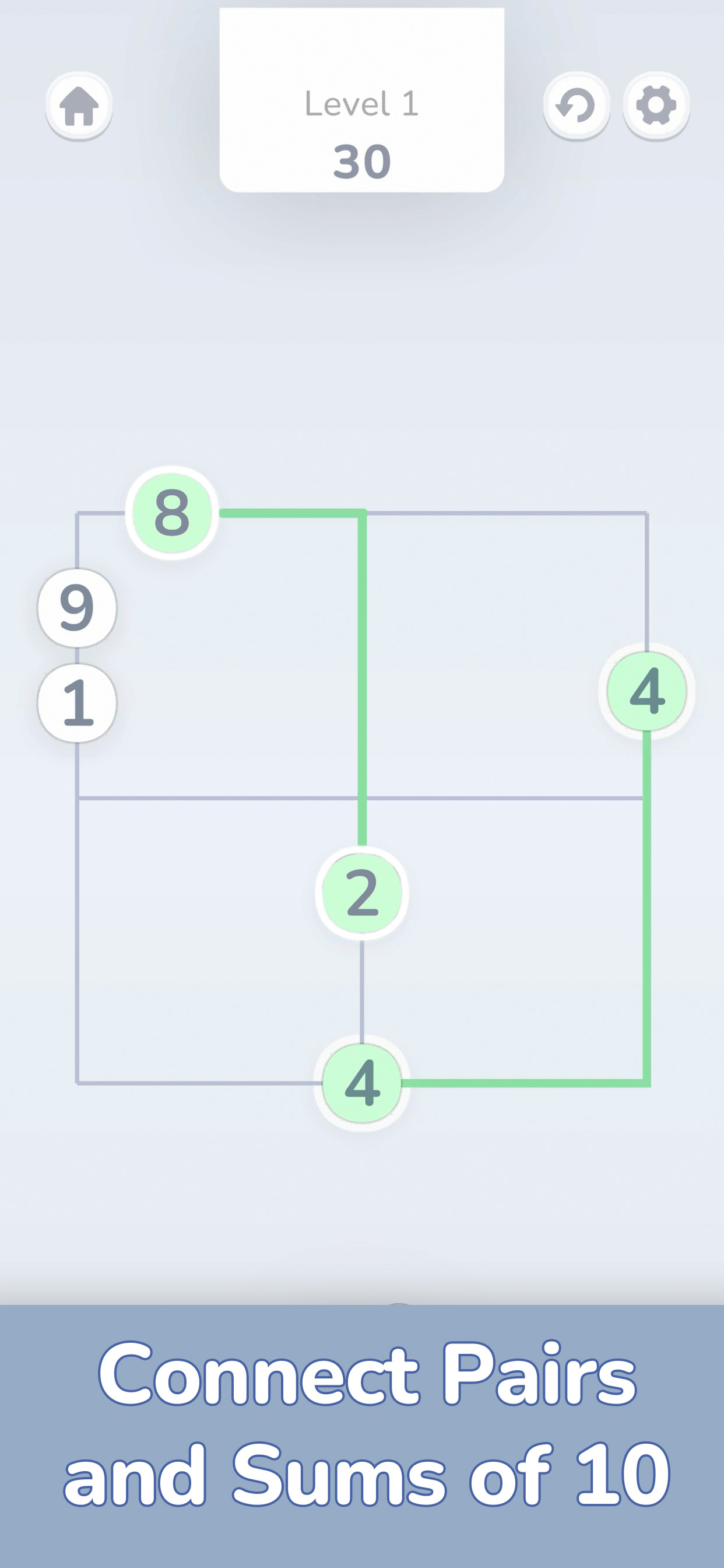 Number Path match animation and score feedback