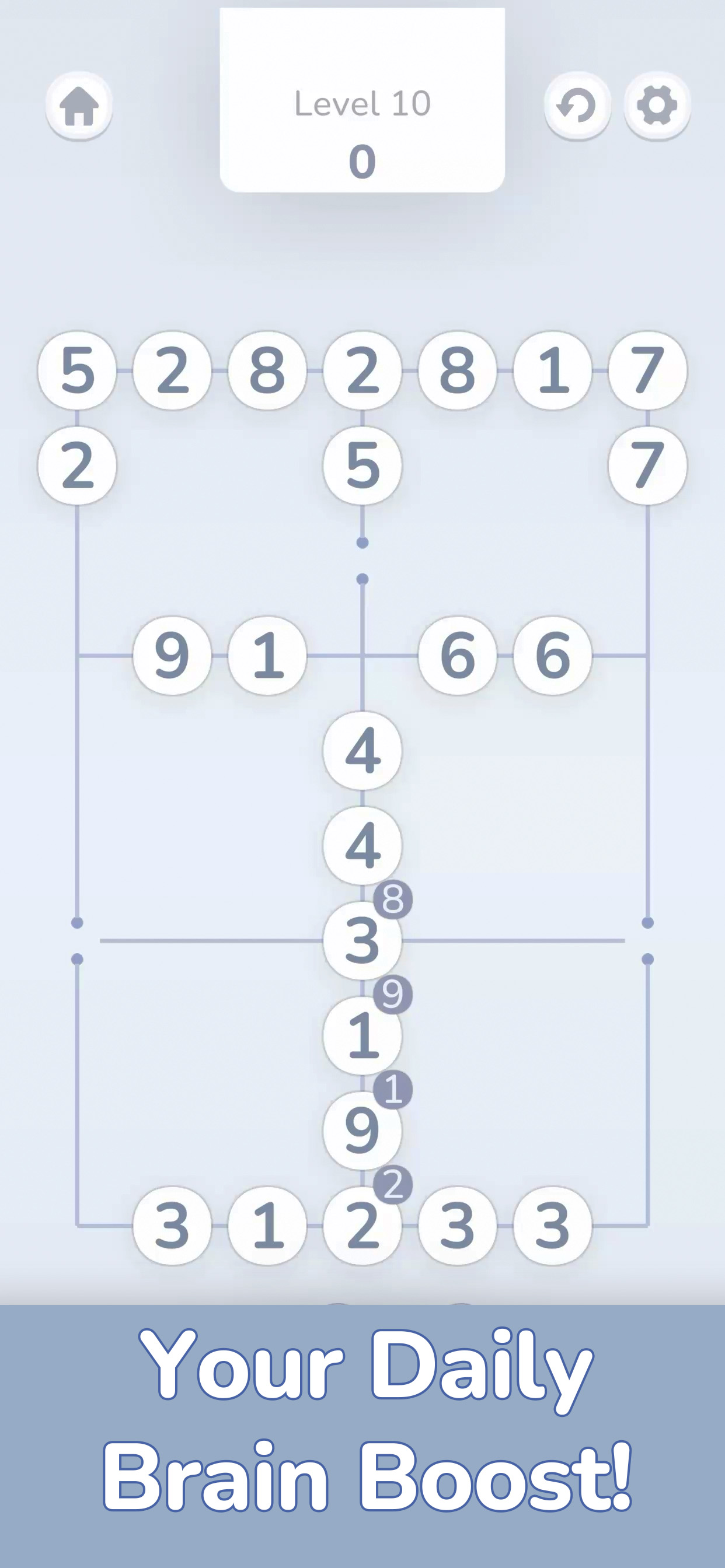 Number Path level summary and daily challenge